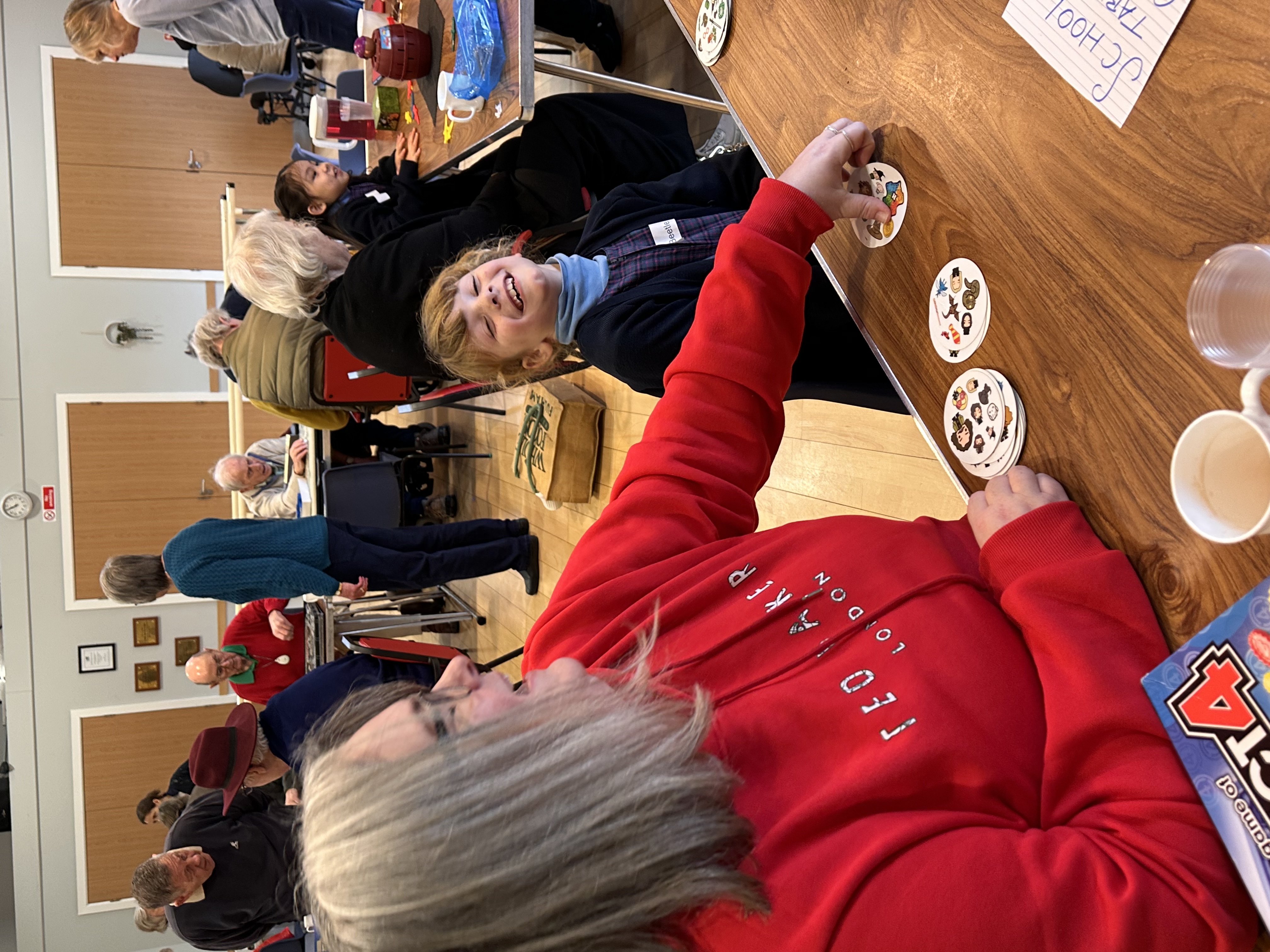 Lots of laughter over games with the Elstree Children