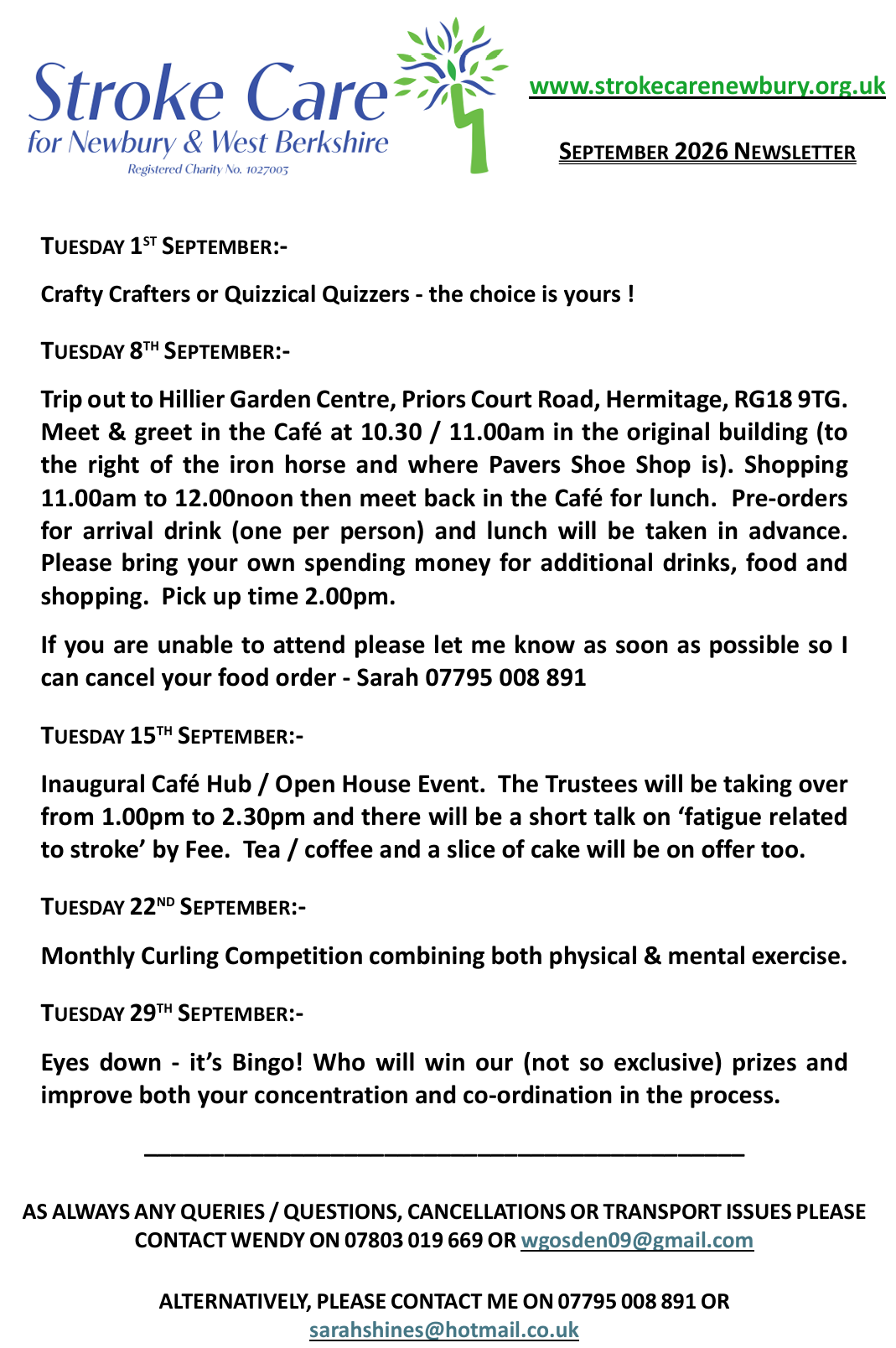 September Newsletter